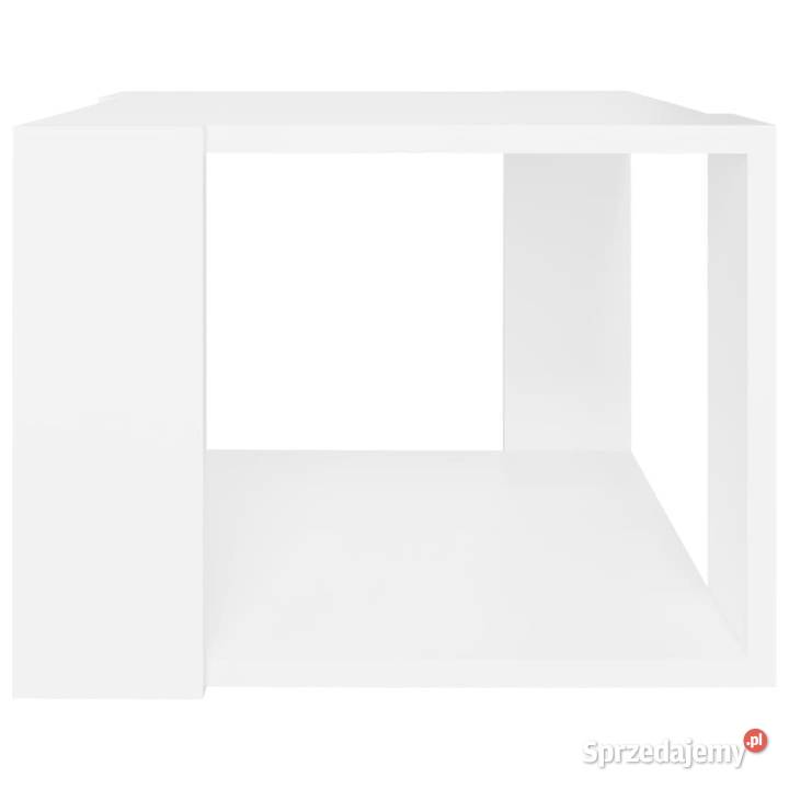 Stolik kawowy biały 40x40x30 materiał