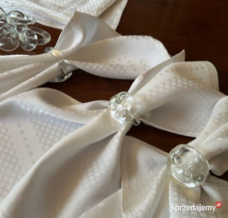 OBRĄCZKI NA SERWETKI Altom Poland szkło hand sprzedam