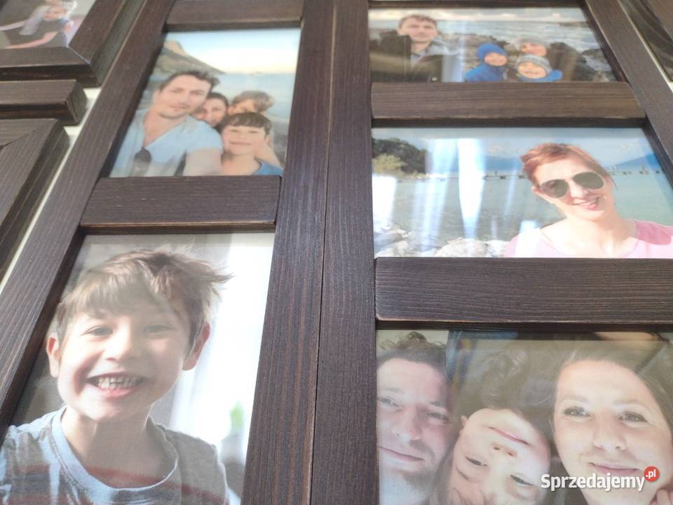 Drewniana Multirama Ramka na 13 zdjęć 10x15 Warszawa