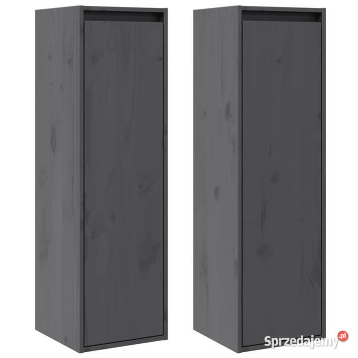 Szafki ścienne 2 szare 30x30x100 drewno sosnowe mazowieckie Warszawa