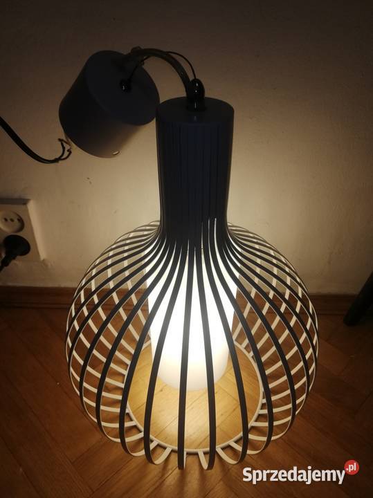 Biała lampa wisząca metalowa w stylu loft Warszawa