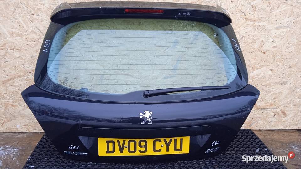 PEUGEOT 207 HB KLAPA TYŁ EXYB Części samochodowe wielkopolskie Zbierkowo