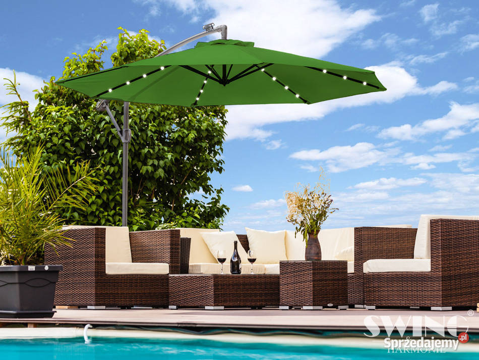 PARASOL OGRODOWY LED 300 RÓŻNE KOLORY śląskie Kalety