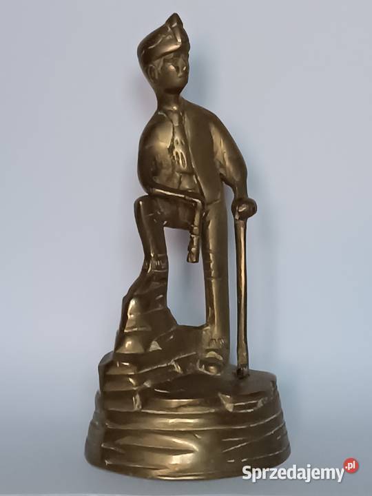 Figurka Górnika z kilofem mosiądz dekoracyjna Rzeszów