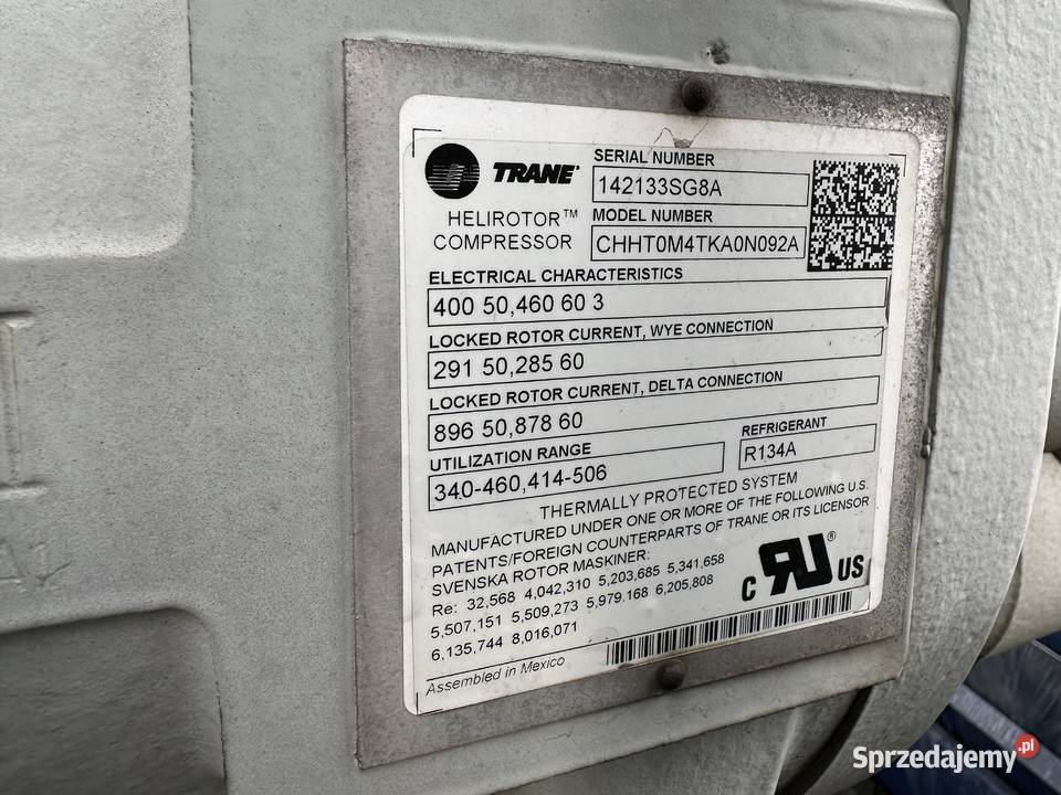 Agregat wody lodowej chiller Trane RTAF145 522