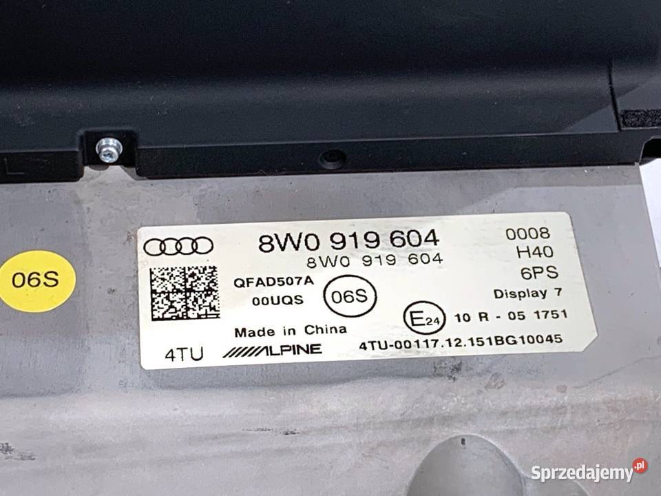 WYŚWIETLACZ AUDI A4 B9 EKRAN MONITOR MULTIMEDIA sprzedam