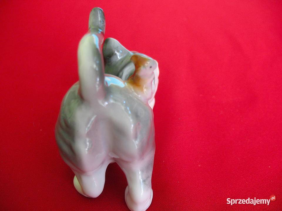 Kot Kotek i myszka porcelana 7 x 9 x 4 Dekoracje i ozdoby mazowieckie Siedlce