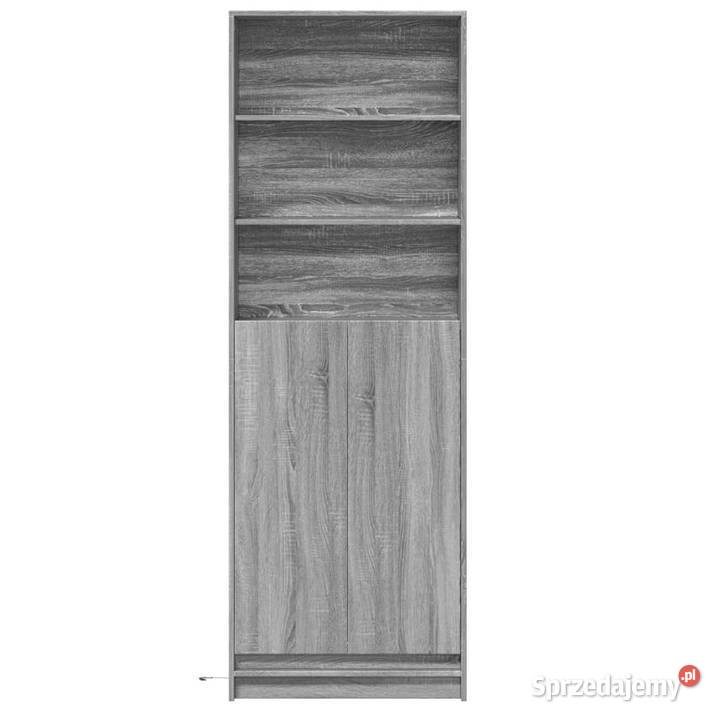Wysoka szafka z LED szary dąb sonoma 69x325x200 mazowieckie Warszawa