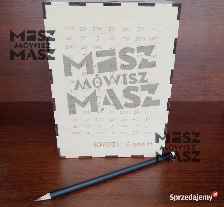 Skarbonka wykreślanka na dowolny cel i wybraną Racot