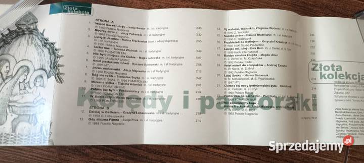 Złota kolekcja KOLĘDY I PASTORAŁKISantor Wodecki Gliwice