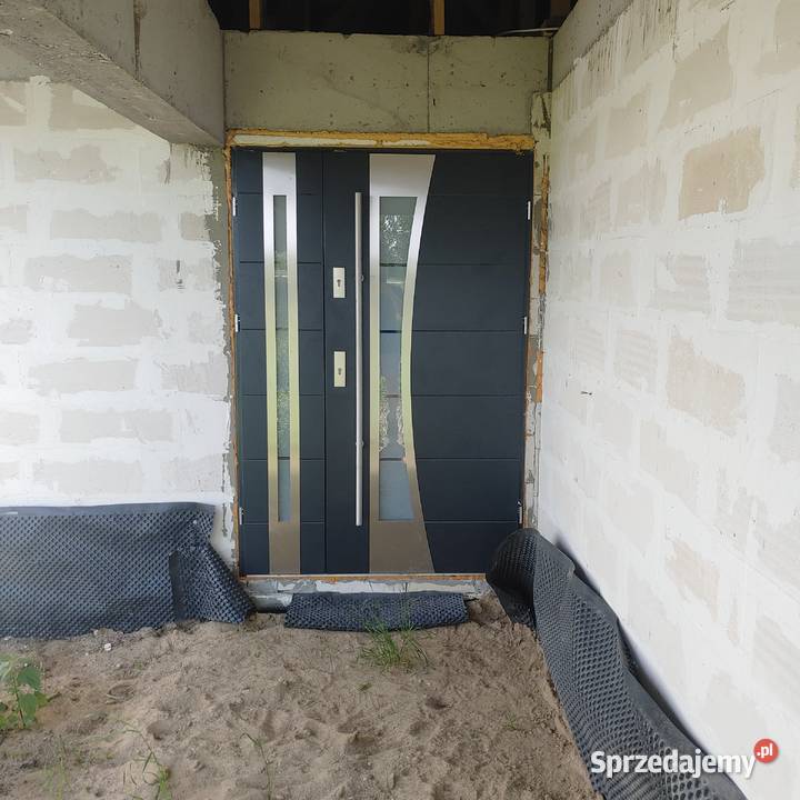 Drzwi Zewnętrzne Wejściowe Drewniane INOX Leszno sprzedam