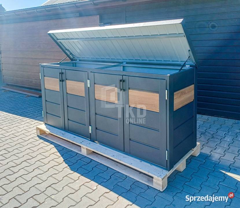 Zabudowa koszy na śmieci wiata obudowa Olsztyn