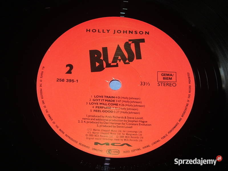 Płyta winylowa HOLLY JOHNSON BLAST Olsztyn