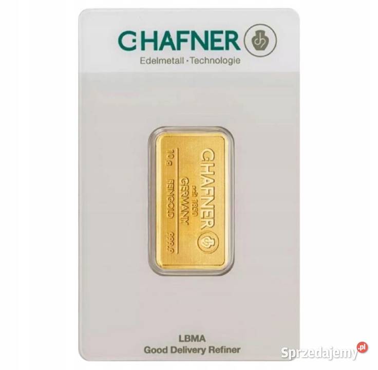 ZŁOTA SZTABKA C HAFNER 10 GRAMÓW ZŁOTA 10 g Au Kraków