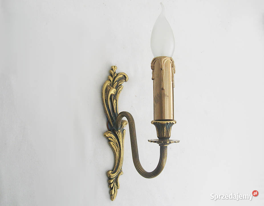 kinkiet mosiężny jednoramienny Szczecinek