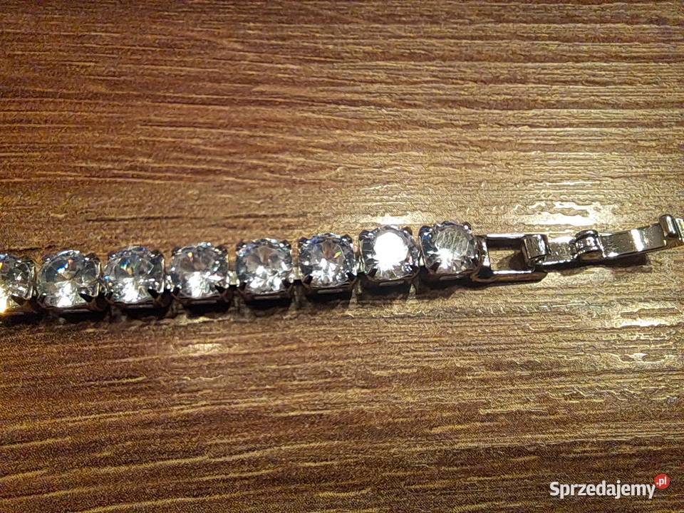 nowa bransoletka z cyrkoniami długość 18 Sandomierz