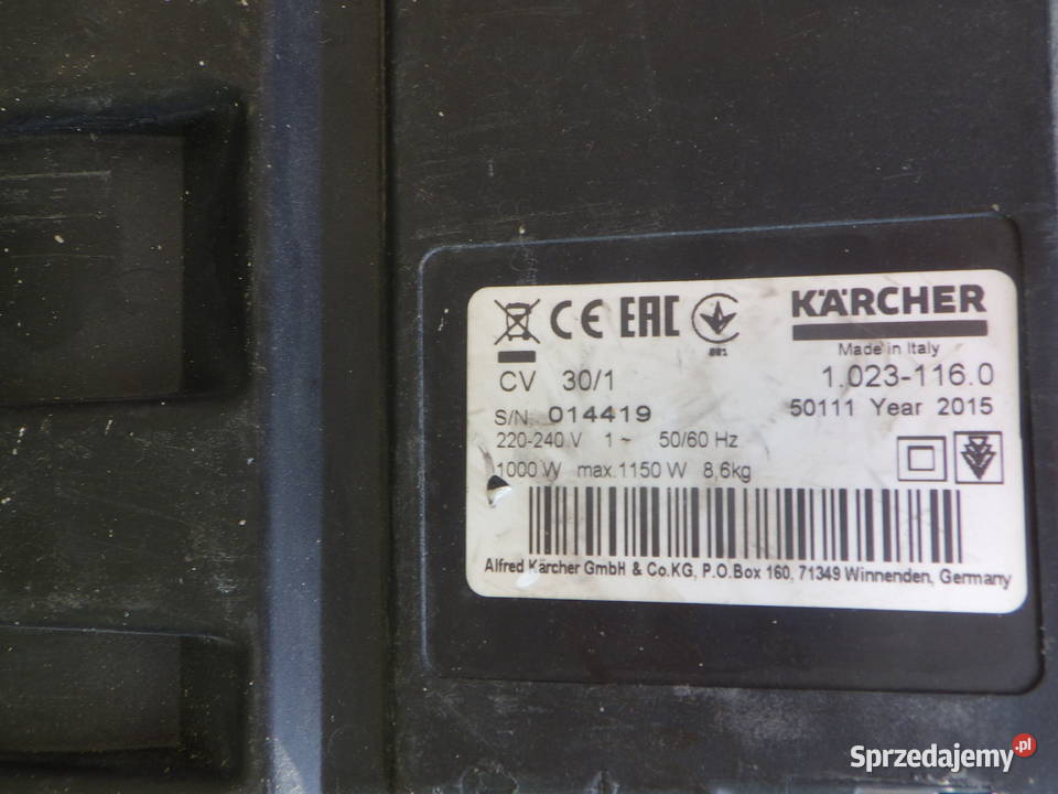 Odkurzacz Profesjonalny Karcher CV301 Krcher 382 Dębica