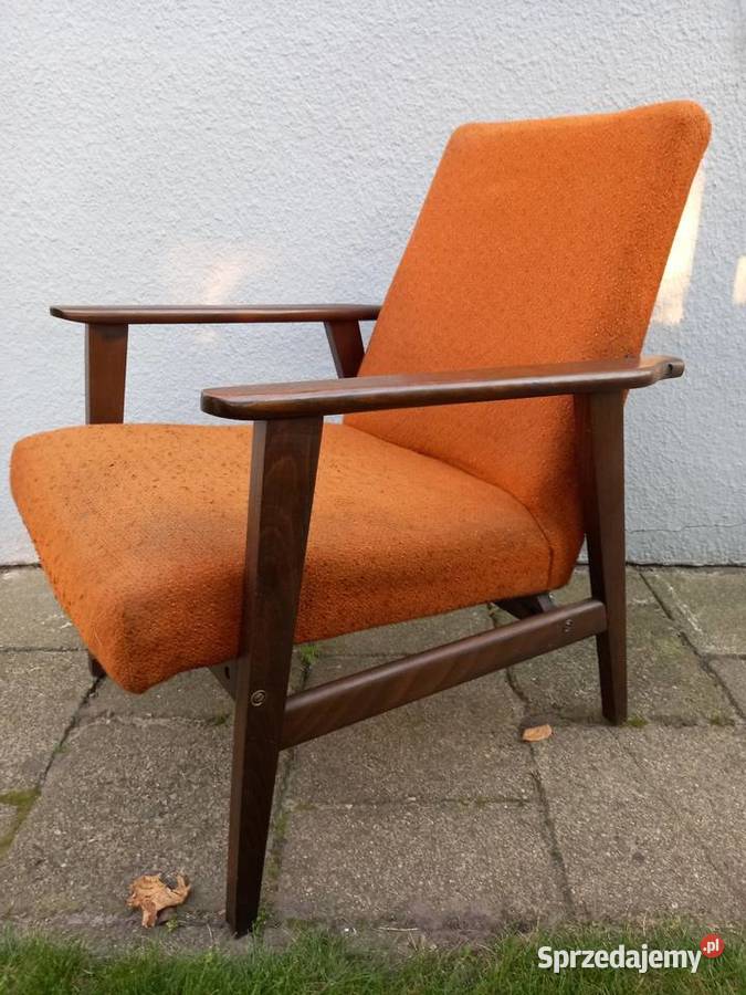 Stary fotel Śnieżnik PRL vintage Fotele Rawicz