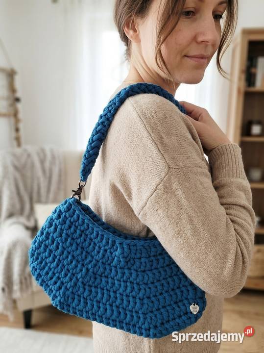 Torba crochet na ramię Baguette ręcznie robiona sprzedam