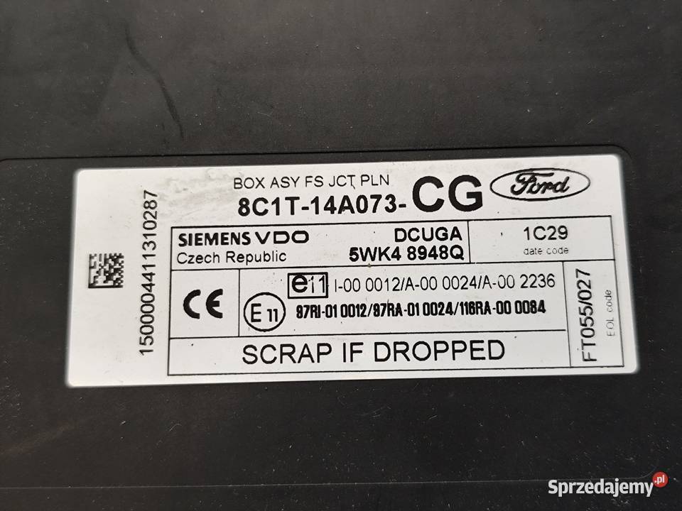 Ford Transit Mk7 Moduł Komfortu Bsm 8c1t14a073cg Skrzynki bezpieczników