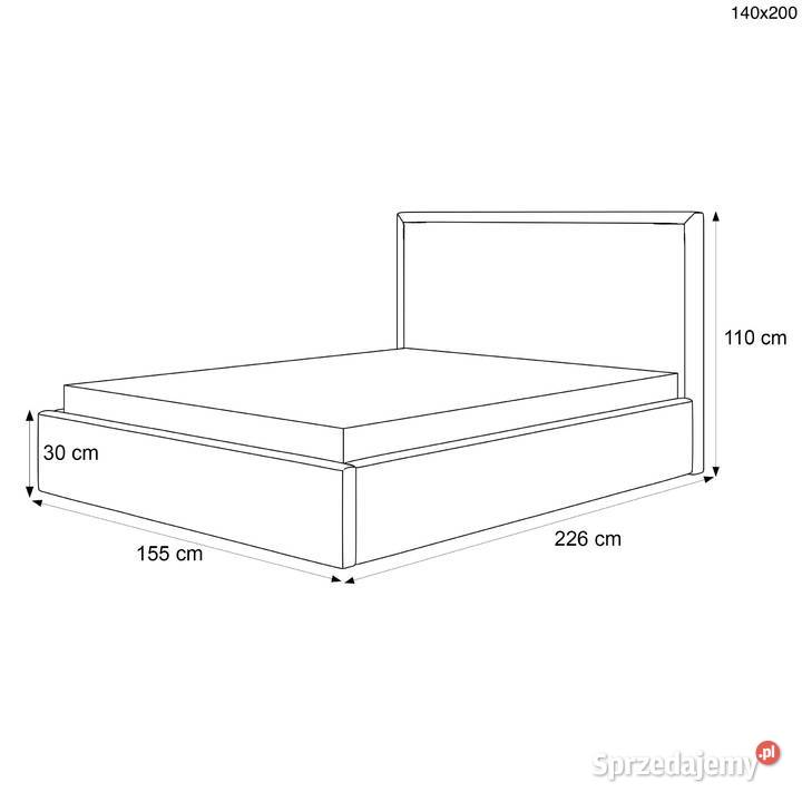 Łóżko tapicerowane z pojemnikiem Asuro rożne Łóżka Tarchały Małe sprzedam