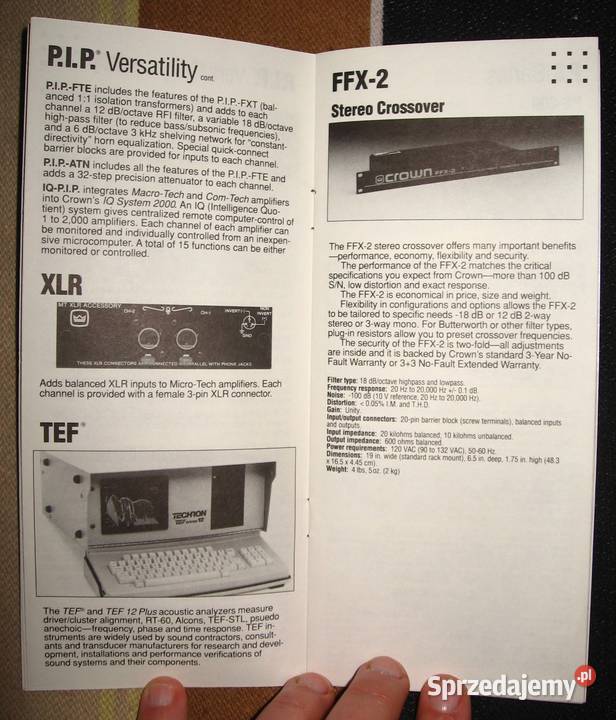 Crown amplifiersmicrophones K Series broszury pomorskie Kępice