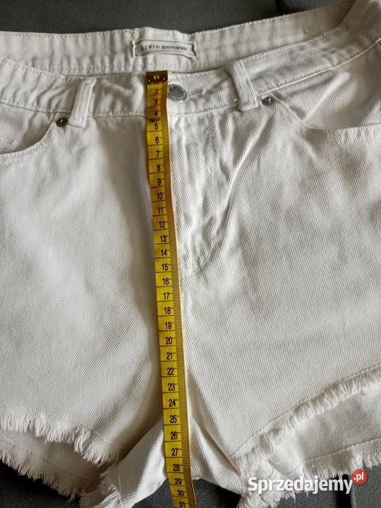 Białe szorty krótkie spodenki jeansowe Denim Bochnia