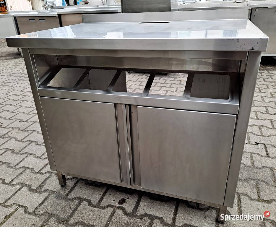 STÓŁ GASTRO Z SZAFKĄ MIEJSC NA POJEMNIKI GN 16 Biznes i Przemysł
