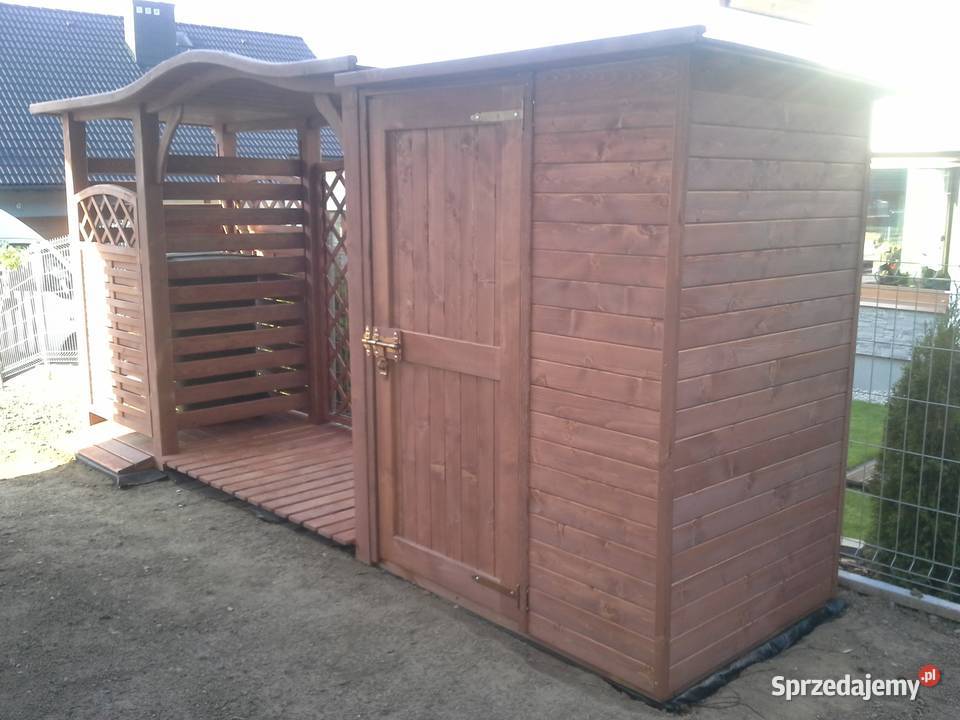 Zadaszenie na kosz 1x11m drewutnia 2x11m domek Kalety