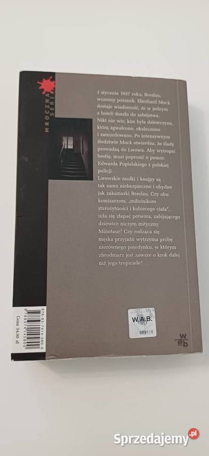 Marek Krajewski Głowa Minotaura Kryminał mazowieckie Warszawa sprzedam