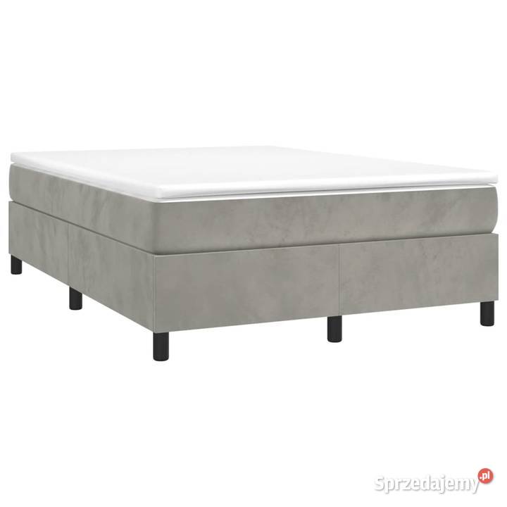 vidaXL Łóżko kontynentalne jasnoszaraSKU3121120 Warszawa