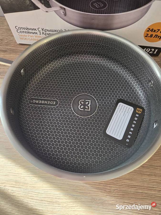Niski garnek Edenberg EB14921 z pokrywką 28 l Drwalew