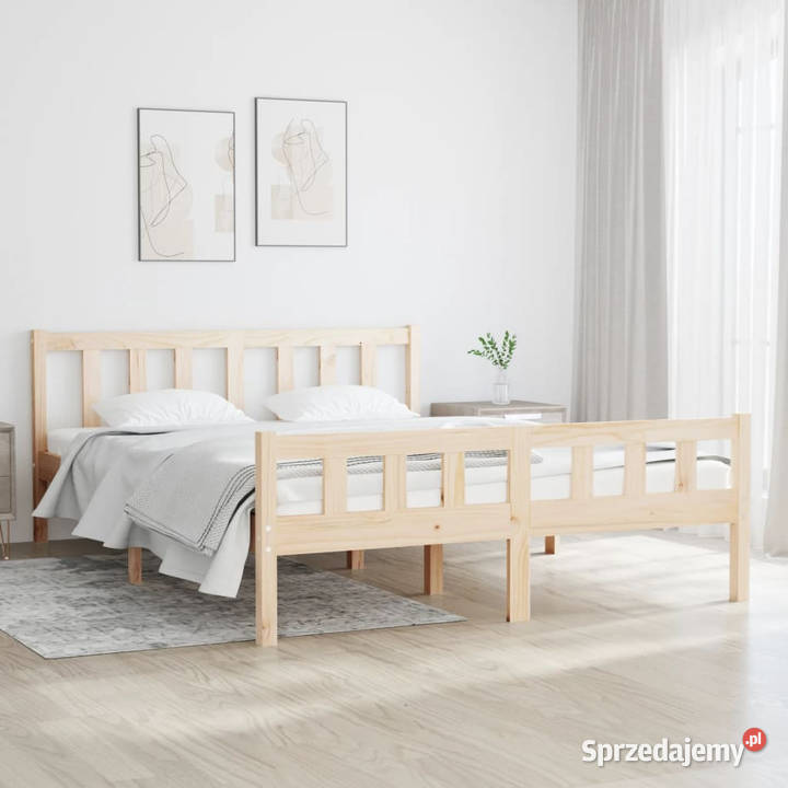 Rama łóżka lite drewno podwójna 120x190 WM810649 Warszawa