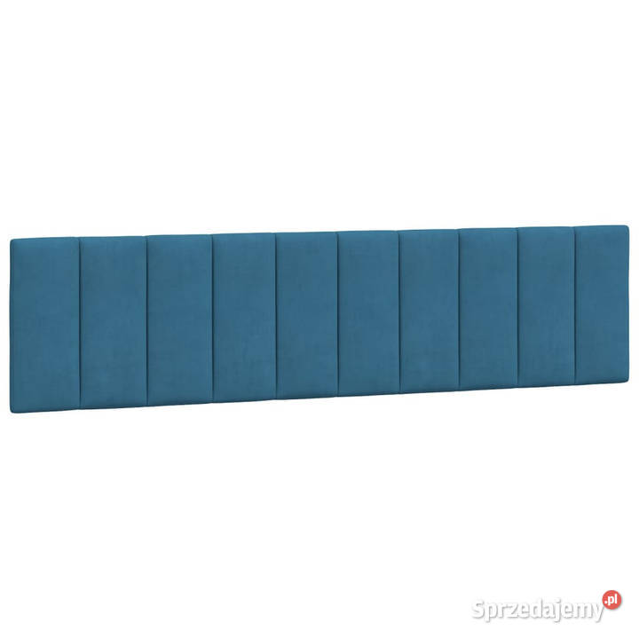 Rama łóżka z LED niebieska aksamitna 200x200 Łóżka i materace sprzedam
