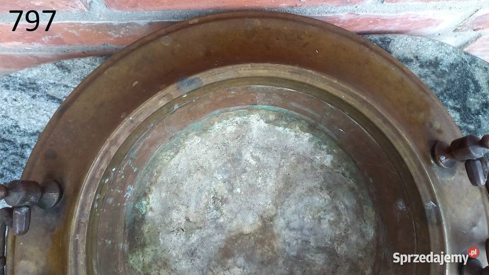Mosiężna misa z uchwytami Donica 797 zachodniopomorskie Gawroniec sprzedam
