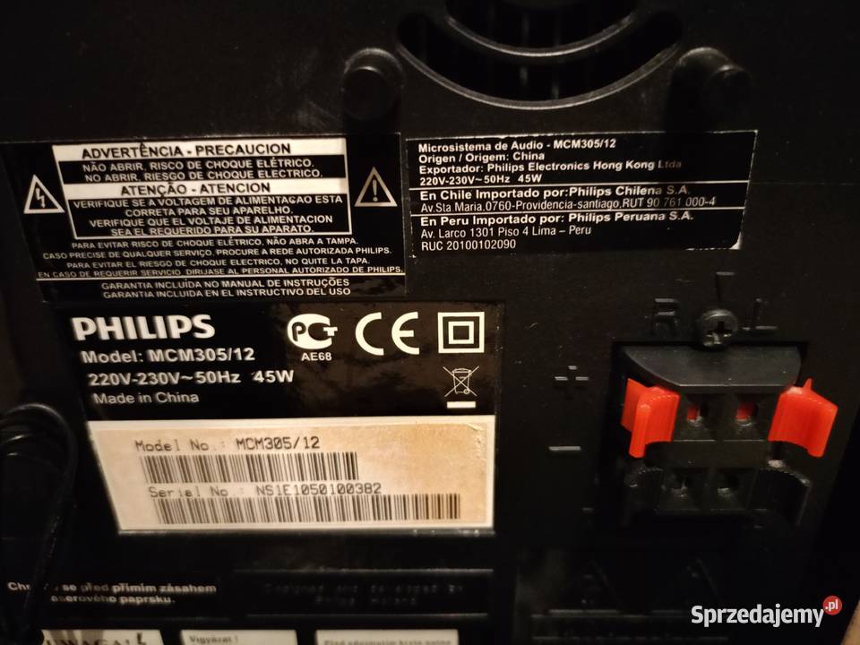Wieża Philips USB Aux RDS Mp3 pilot Drawski Młyn