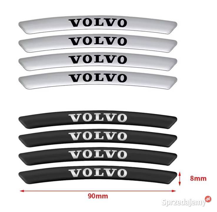 Naklejki Emblematy na felgi Volvo 4 sztuki Nowe