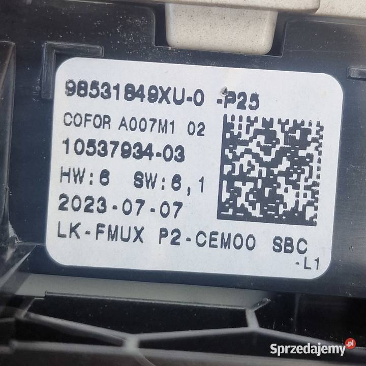 PEUGEOT 2008 II PANEL KLIMATYZACJI KLAWISZE Bieleń