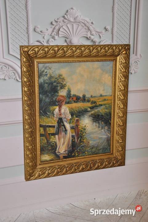 Józef Mehoffer Dziewczyna w Ogrodzie Stary Obraz małopolskie Kraków