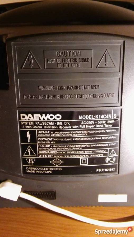 TV DAEWOO 14 pilot Instrukcja obsł stan fot Słupsk sprzedam