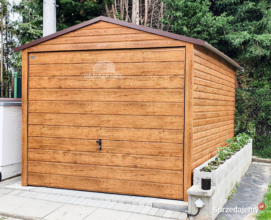 GARAŻ BLASZANY 3M X 6M DWUSPAD BRAMA UCHYLNA Przemyśl