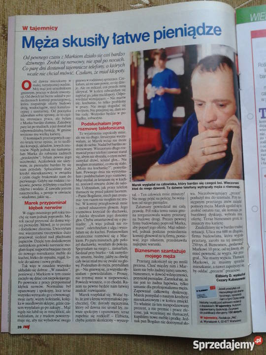 NAJ 13 2001 ZRZUCIŁEM SUTANNĘ BO POKOCHAŁEM EWĘ tygodnik Czasopisma Piszczac