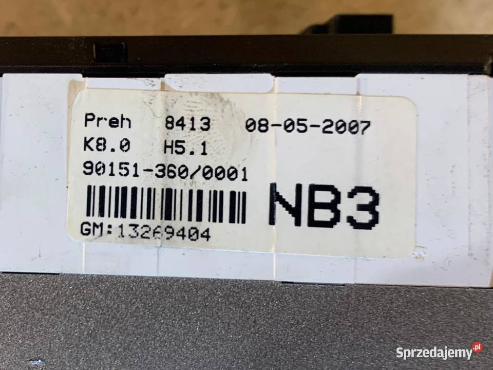 Panel sterowanie nawiewu klimatyzacji opel astra osobowe Szczecin