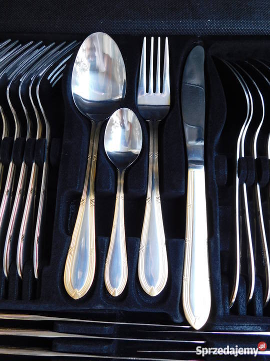 Sztućce Solingen 12os 72 el stal 1810 walizka inny kolor