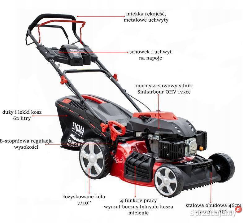 MAŁA TANIA KOSIARKA SPALINOWA 46 9w1 do trawy Skawina