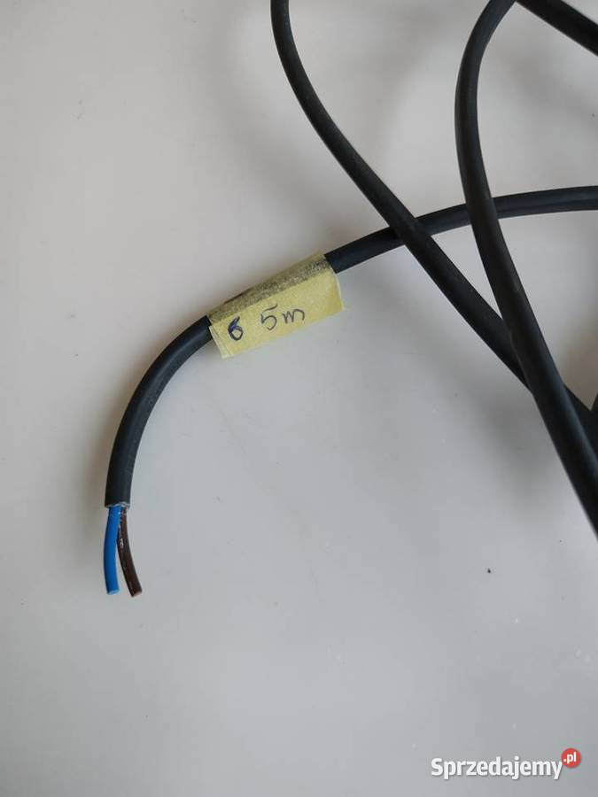 Kabel przewód zasilający 5 m wolne końce 2x075 Olecko