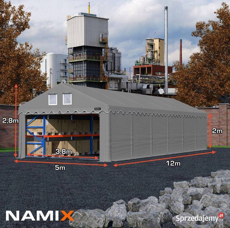 Namiot GRAND 5x12m magazynowy handlowy wiata mazowieckie Jabłonna