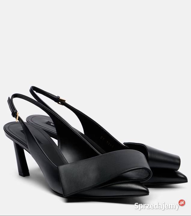 Skórzane czółenka slingback z zapięciem Twisted dolnośląskie Świdnica sprzedam