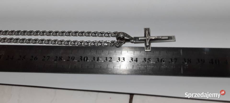 Krzyżyk na łańcuszku srebro k XX w Ukraina K95 srebrne Warszawa