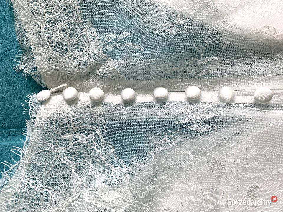 Suknia ślubna boho długi rękaw koronka 44 XXL Rozmiar 44(XXL)